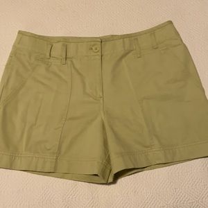 LOFT lime/yellow cotton shorts with 5” inseam NWOT